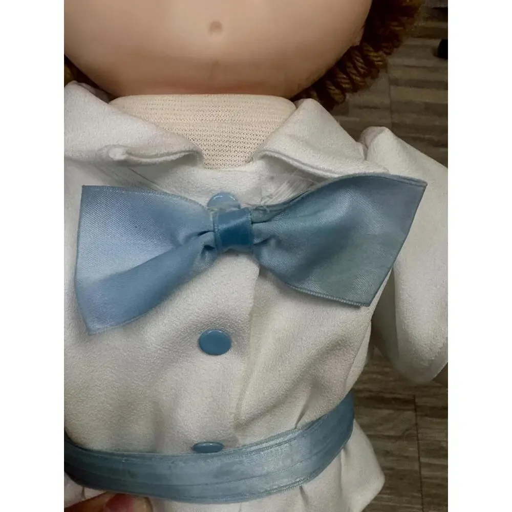 vintage cabbage patch‎ boy kawaii doll blue eyes yarn hair 16in
